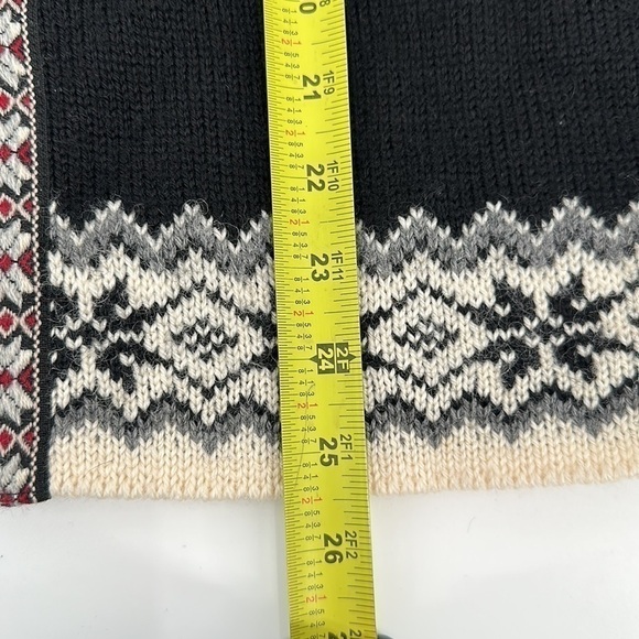 Norlender Black & White Fair Isle Wool Sweater Size Small - Picture 12 of 12